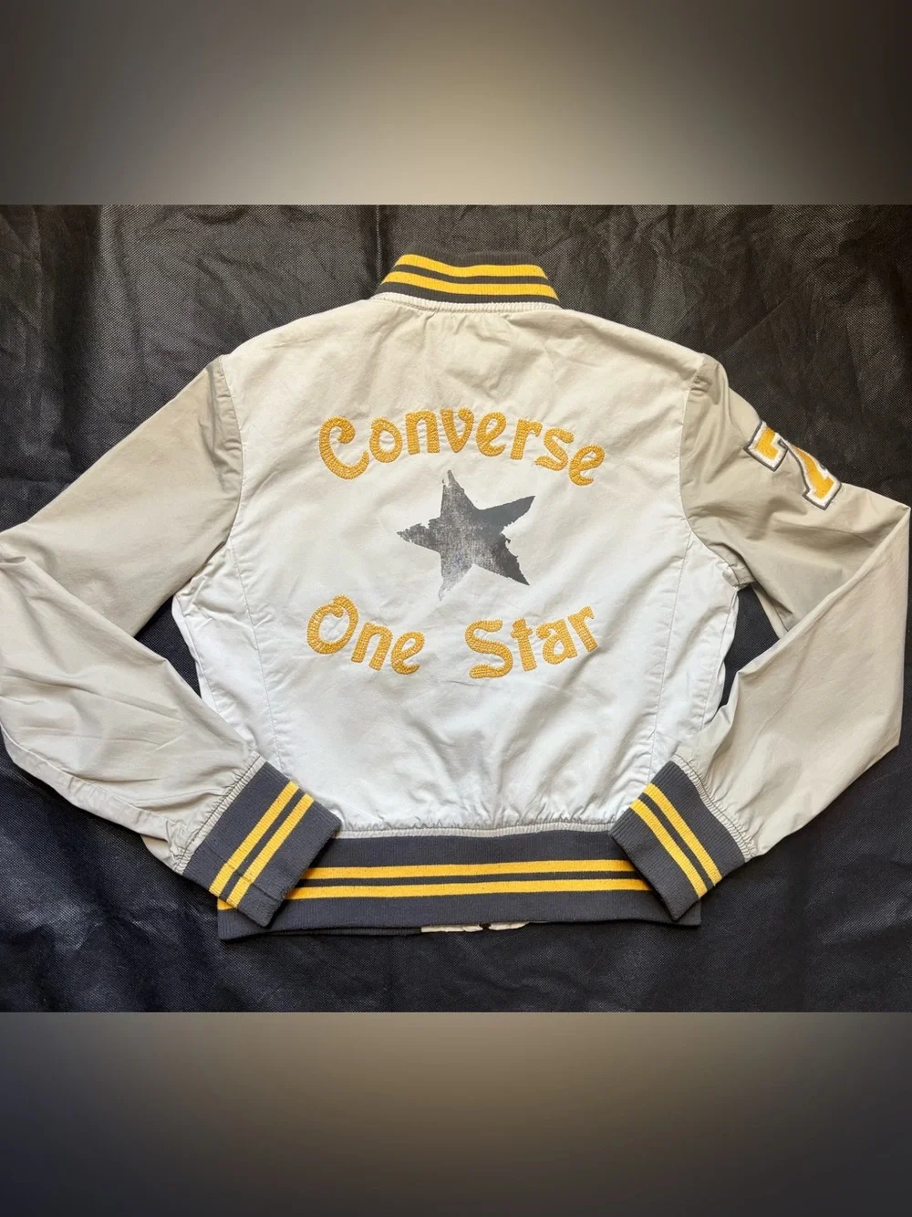 Converse Kids Cream Jacket with Yellow & Gray Trim